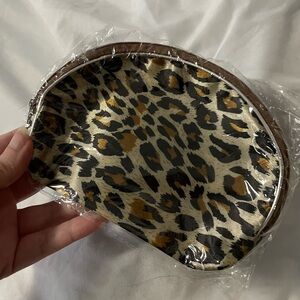 Small leopard makeup bag pouch new